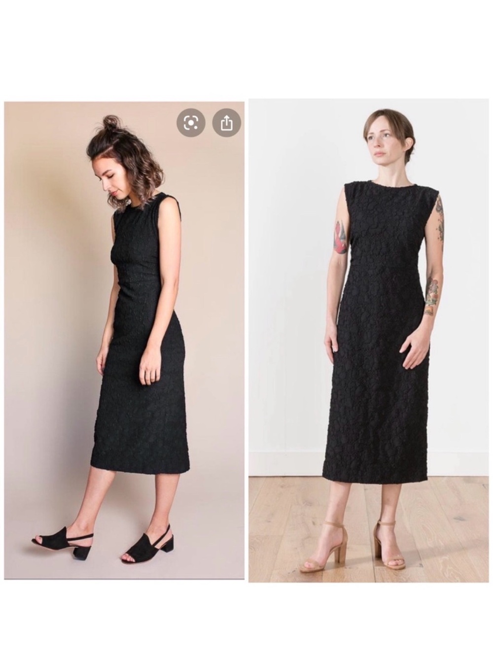 Rachel Comey Black Sleeveless Lace Midi Dress